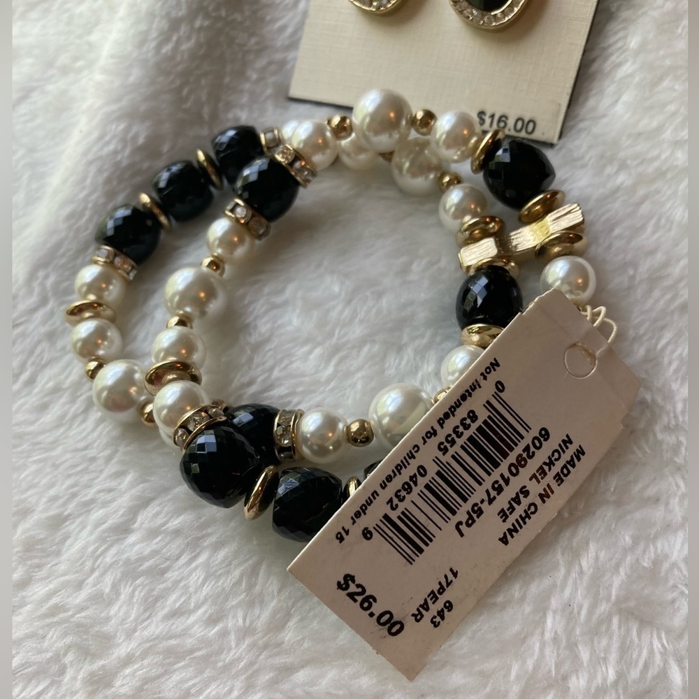 Napier Earrings & Set of‎ 2 Bracelets New w/ Tags - Picture 6 of 6